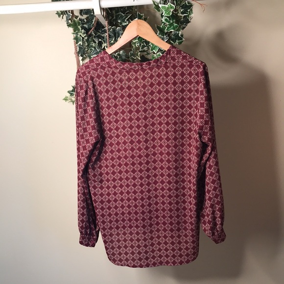 Red Print Blouse - Picture 2 of 8